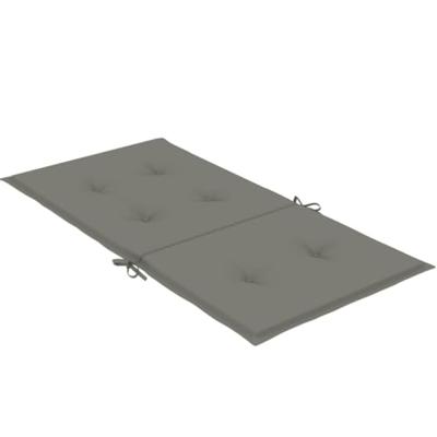 VidaXL Stoelkussens 2 st lage rug 100x50x4 cm stof donkergrijs - thumbnail