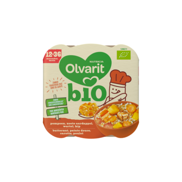 Pompoen zoete aardappel kip 12M211 bio 230 Gram