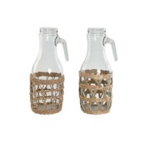 Kruik Home ESPRIT Natuurlijk Kristal Vezel (2 Stuks) - thumbnail