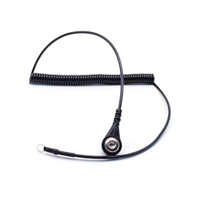 Quadrios ESD-aardingskabel 1.80 m Drukknop 4 mm, Ringkabelschoenaansluiting