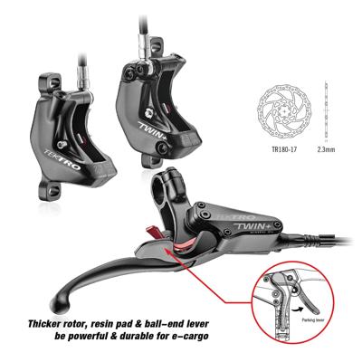 Tektro hd-e745 e-cargo auriga links hydraulische remset met splitter