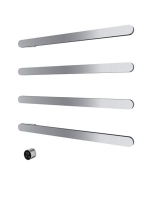 Hotbath &MORE set van 4 rails RASS80 SOFT SQUARE 80 cm met separate schakelaar en inbouw element Chroom (RASS80-4CR)