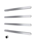 Hotbath &MORE set van 4 rails RASS80 SOFT SQUARE 80 cm met separate schakelaar en inbouw element Chroom (RASS80-4CR) - thumbnail