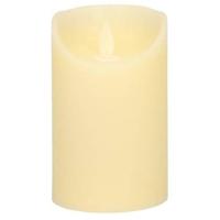 LED Rustiek stompkaars ivoor 7,5x12,5cm - thumbnail