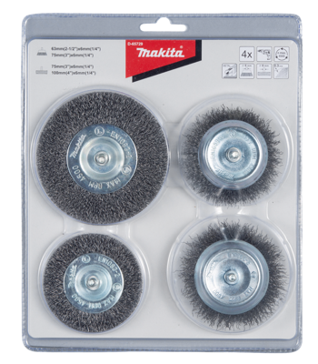 Makita Ronde borstelset 4-delig Staal D-65729 D-65729 1 stuk(s) Makita Ronde borstelset 4-delig Staal D-65729 D-65729 1 stuk(s)
