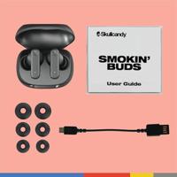 Skullcandy Smokin’ Buds Wireless Earbuds, Bluetooth Headphones, Noise Isolating Fit, Up to 20 Hours Battery, IPX4 Sweat and Water Resistant, Microphone for iPhone Android - Bone - thumbnail
