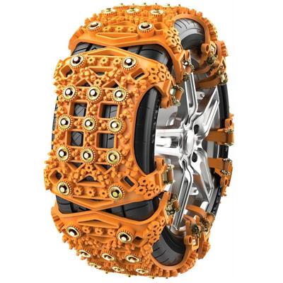 Sneeuw noodsituatie sneeuwkettingen voor auto SUV-algemene banden (geel 8764a)