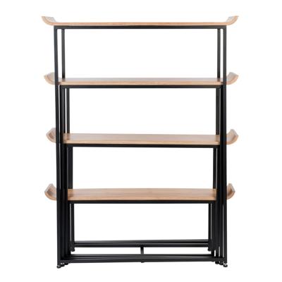 Zuiver Wandrek 'Flodka' Hout en staal, Set van 4 stuks