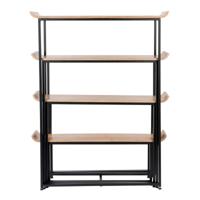 Zuiver Wandrek 'Flodka' Hout en staal, Set van 4 stuks - thumbnail