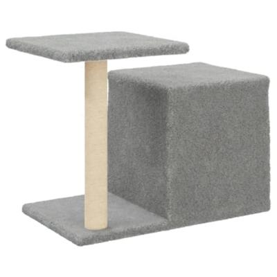 Kattenmeubel met sisal krabpalen 50,5 cm lichtgrijs - thumbnail