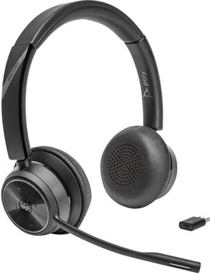 HP Poly Savi 7320 UC DECT On Ear headset DECT Stereo Zwart Ruisonderdrukking (microfoon) Volumeregeling, Microfoon uitschakelbaar (mute) Computer