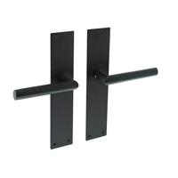 Intersteel Zwarte Deurklink Jura schild 250x55x2mm blind - thumbnail