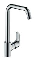 Hansgrohe Focus E2 keukenkraan met hoge draaibare uitloop instelbaar 110 graden, 150 graden en 360 graden chroom 31820000 - thumbnail