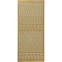 Creativ Company Stickers, sterren, vel 10x23 cm, goud, 1 vel - thumbnail
