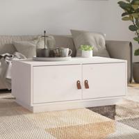 Salontafel 80x50x35 cm massief grenenhout wit - thumbnail