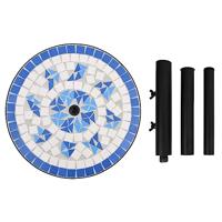 VidaXL Parasolvoet rond 12 kg blauw en wit - thumbnail