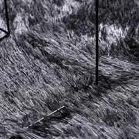 Hoogpolig vloerkleed NAVARRA 300x200 cm polyester donkergrijs - thumbnail