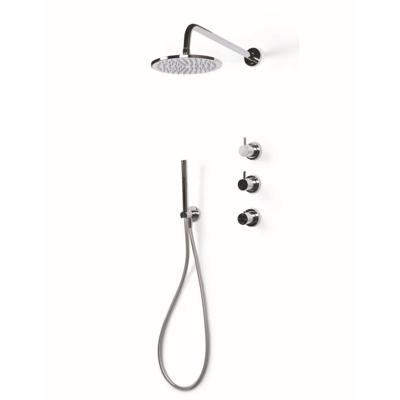 Regendoucheset Inbouw Bongio Squadra met Thermostaatkraan met Losse Stopkranen, Douchearm en Handdoucheset Chroom Bongio Regendoucheset Inbouw Bongio Squadra met Thermostaatkraan met Losse Stopkranen, Douchearm en Handdoucheset Chroom Bongio