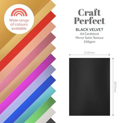 Tonic Studios • mirror card satin a4 x5 black velvet