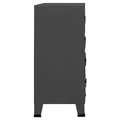 Ladekast industrieel 78x40x93 cm metaal antracietkleurig