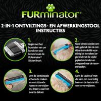 FURminator 2 in 1 - furminator voor het verwijderen van klitten en styling voor honden - thumbnail