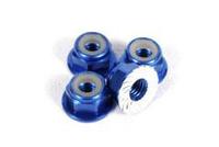 M4 Serrated Nylon Lock Nut (Blue) (4pcs) (AXA1046) - thumbnail