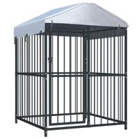 Hondenkennel voor buiten met dak 120x120x150 cm - thumbnail