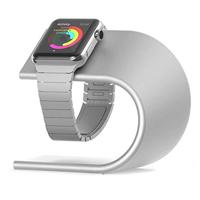 By Qubix - Aluminium Stand - Zilver - Compatible met Apple watch - Compatible Apple watch bandjes - thumbnail