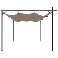 VidaXL Pergola met uitschuifbaar dak 395x292x230 taupe - thumbnail