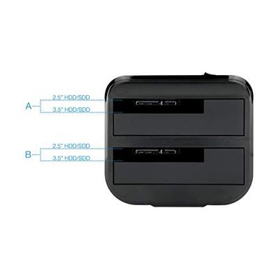 Docking stationDual TooQ TQDS-802B 2.5" / 3.5" SATA USB 3.0 Zwart Docking stationDual TooQ TQDS-802B 2.5" / 3.5" SATA USB 3.0 Zwart