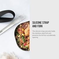 Black+Blum RVS Lunchbox - 1 Ltr - Zwart - thumbnail