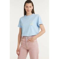 Tommy Jeans T-shirt van biologisch katoen lichtblauw - thumbnail