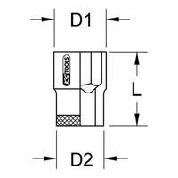 KS Tools 9638257 9638257 Dopsleutelinzetstuk 12 mm - thumbnail