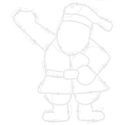 VidaXL Kerstverlichting silhouet van de kerstman2 st 35 leds warm wit - thumbnail