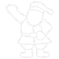 VidaXL Kerstverlichting silhouet van de kerstman2 st 35 leds warm wit - thumbnail