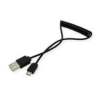 ROLINE USB 2.0 spiraalkabel A-Micro B, stekker op stekker, 1,0 m - thumbnail