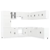 14-delige Keukenkastenset Porto bewerkt hout oud houtkleurig - thumbnail