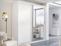 Kast IDOLE DELUXE 2 schuifdeuren mat wit - thumbnail