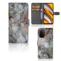 Poco F3 | Xiaomi Mi 11i Bookcase Marmer Grijs - thumbnail