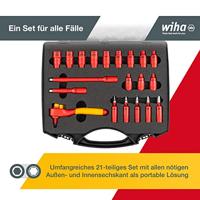Wiha Ratelsleutelset geïsoleerd | 1/4" | 21-delig | incl. koffer - 43025 - 43025 - thumbnail