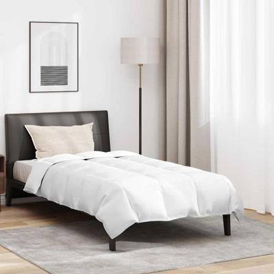 VidaXL Zomer dekbed met kussen 2 pcs wit donsveertjes