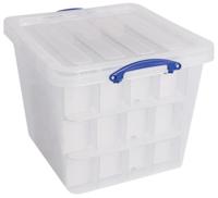 Really Useful Box opbergdoos, 60 l, met inzetbakje, transparant - thumbnail