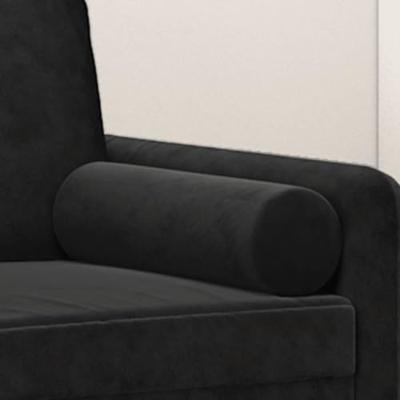 VidaXL Sierkussens 2 st 15x50 cm fluweel zwart