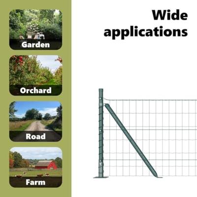 VidaXL Hek met paal groen 0,4 x 10 m staal en pvc