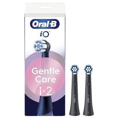 OralB iO Gentle Care Zwart, Originele vervangende ronde opzetborstels, 2 bij Jumbo