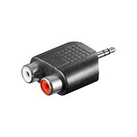 UNBEKANNT Audio-adapter 3,5 mm (3-polig, stereo) > 2 x cinch-aansluiting, 5 stuks - thumbnail