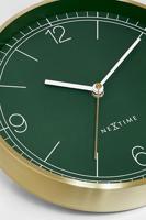 Wandklok 25cm-Geruisloos-Groen/Turkoois/Wit/Zwart-Metaal-NeXtime 'Bolero' - thumbnail