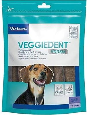 VIBRAC Veggiedent Fresh - traktatie voor hond - M - 352,5 g