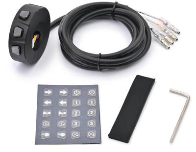 DAYTONA Schakelaar shifter steering armature alu bw/sw