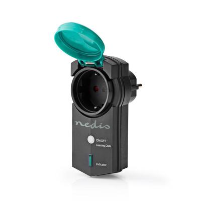 Nedis rfpom120fbk rf smart stekker outdoor ip44 aan/uit rf mesh range extender schuko type f 3680 w